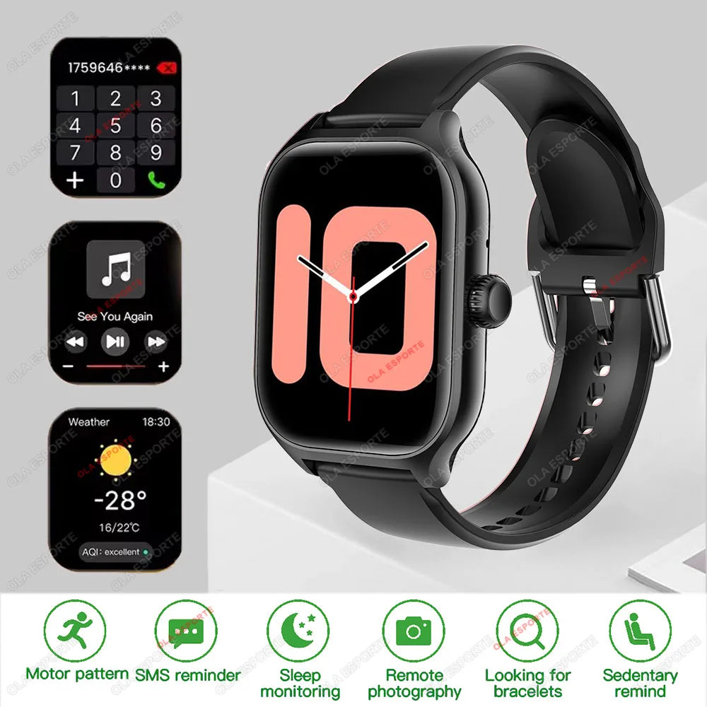 Outdoor Smart Watch - 2.01" HD Heart Rate Bluetooth Calls GPS Waterproof DIY