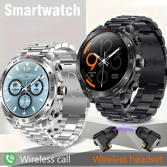 Smart Watch TWS 2-in-1 - Bluetooth Earphones HIFI GPS Heart Rate Bluetooth Call