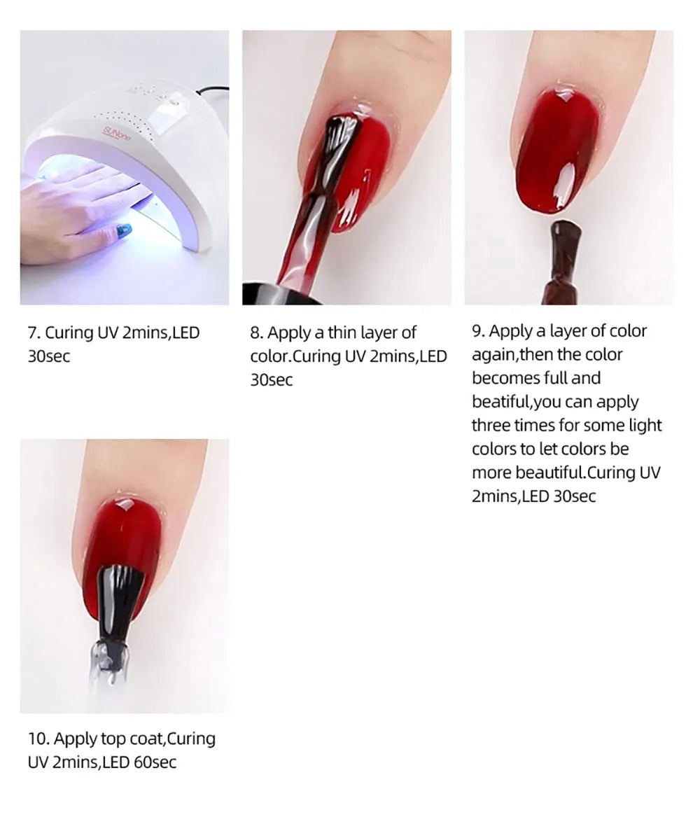 مجموعة طلاء أظافر جل مغناطيسية على شكل عين القطة - 6 ألوان طلاء جل LED بالأشعة فوق البنفسجية