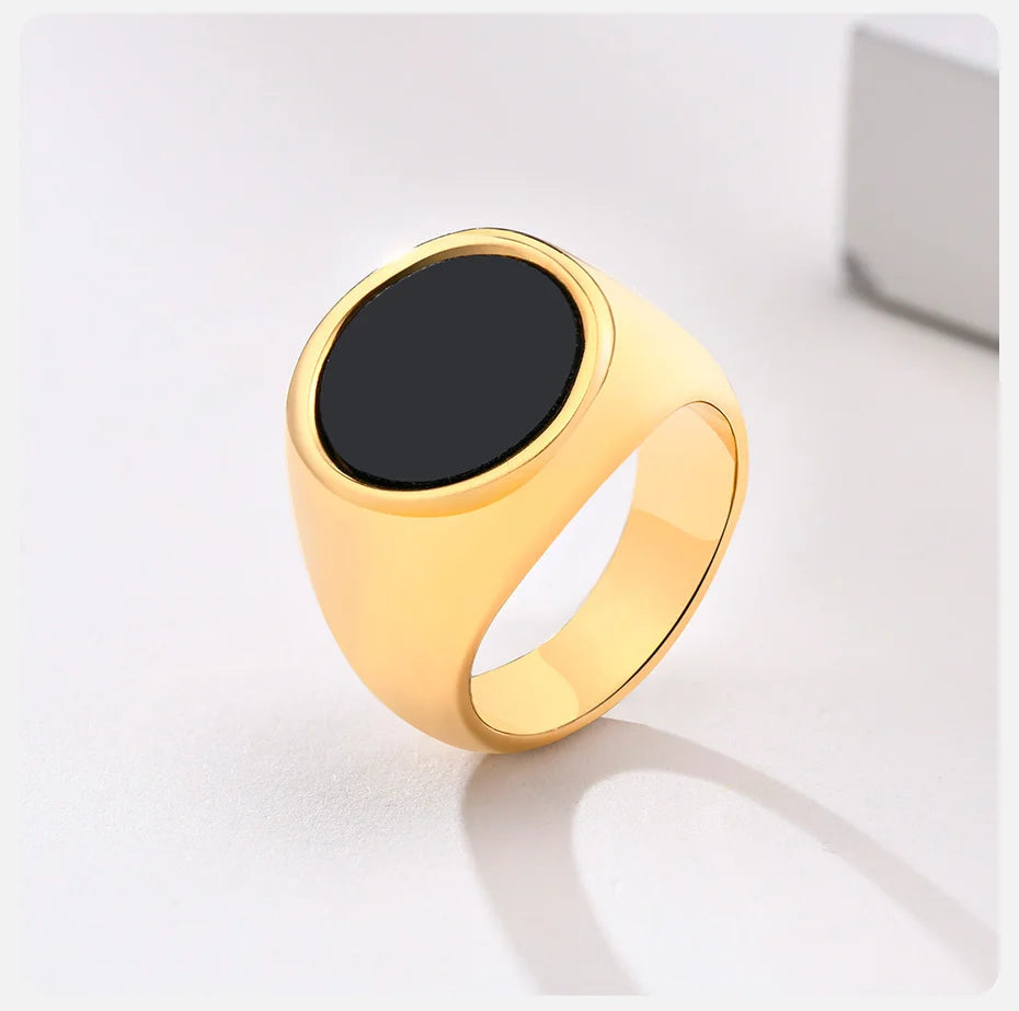 خاتم رجالي - خاتم Vnox مربع الشكل من الفولاذ المقاوم للصدأ