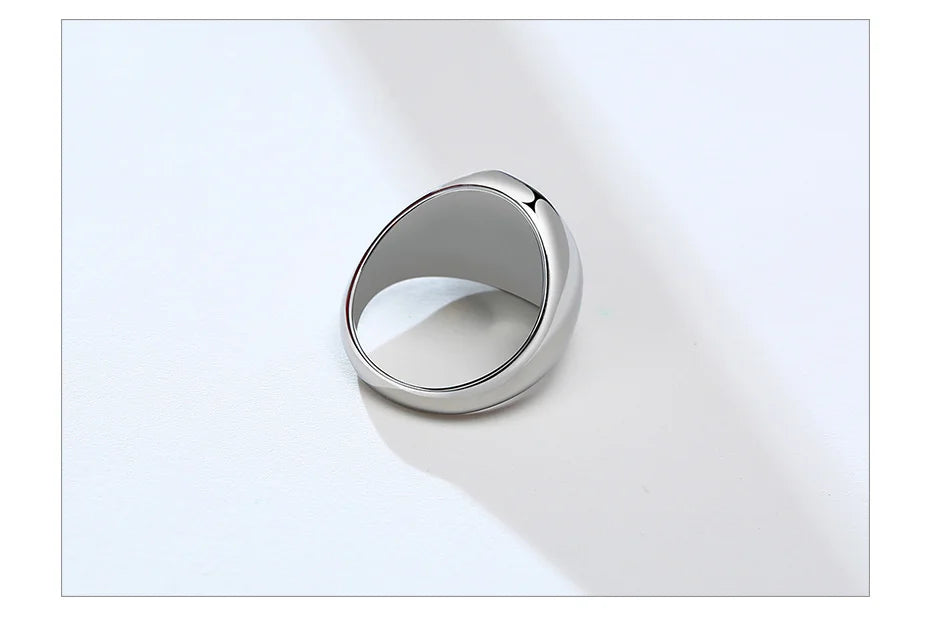 خاتم رجالي - خاتم Vnox مربع الشكل من الفولاذ المقاوم للصدأ