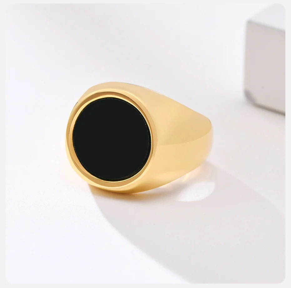 خاتم رجالي - خاتم Vnox مربع الشكل من الفولاذ المقاوم للصدأ