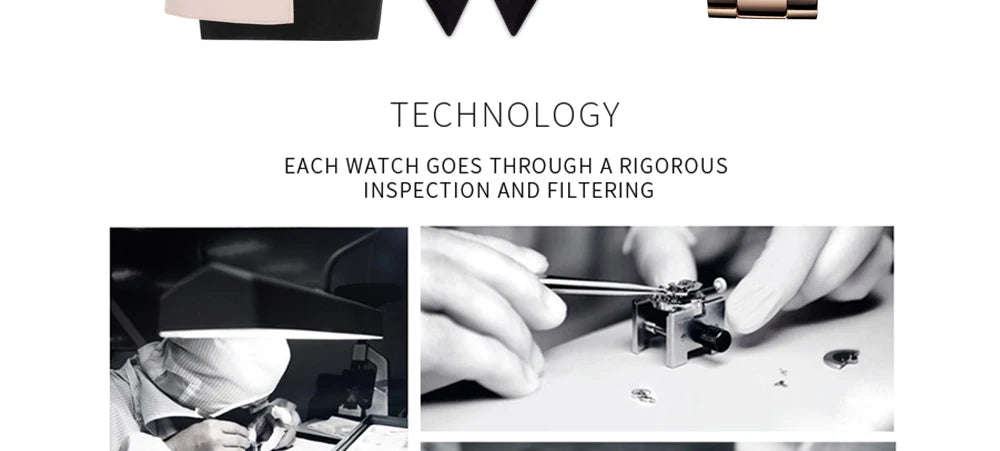 Montre CURREN en or - Montre bracelet en acier pour femme 9007