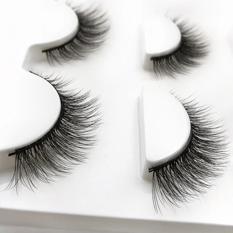 Faux cils 3D en vison - Extensions de cils naturelles et douces (10 boîtes)