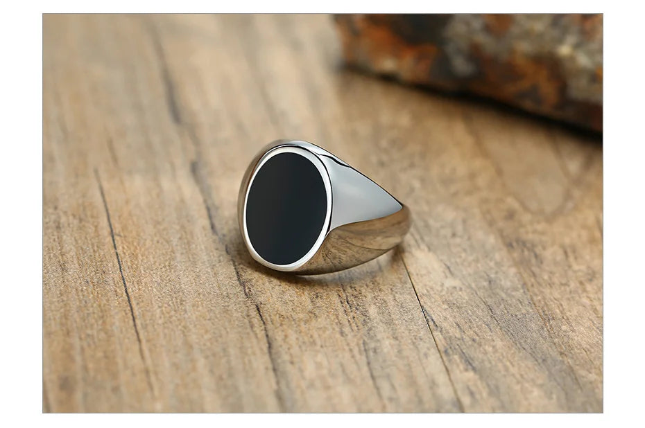 خاتم رجالي - خاتم Vnox مربع الشكل من الفولاذ المقاوم للصدأ