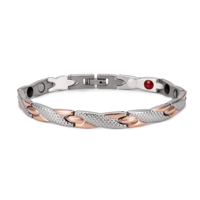 Bracelet magnétique pour homme - Bracelet chaîne croix énergie santé Vinterly