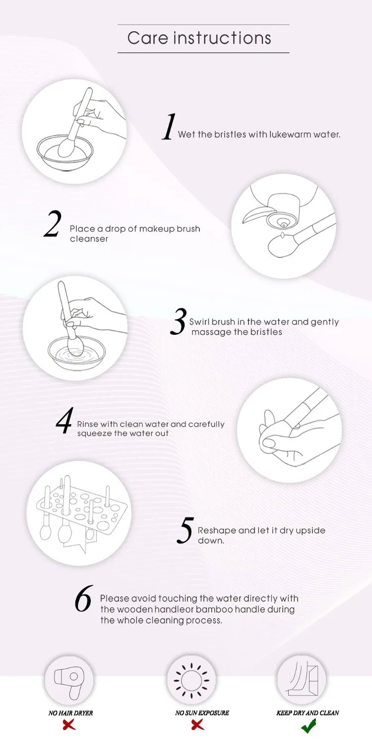 Ensemble de 25 pinceaux de maquillage Jessup - Pinceaux professionnels naturels et synthétiques