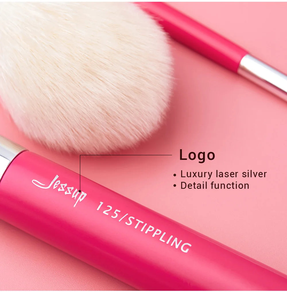 Ensemble de 25 pinceaux de maquillage Jessup - Pinceaux professionnels naturels et synthétiques