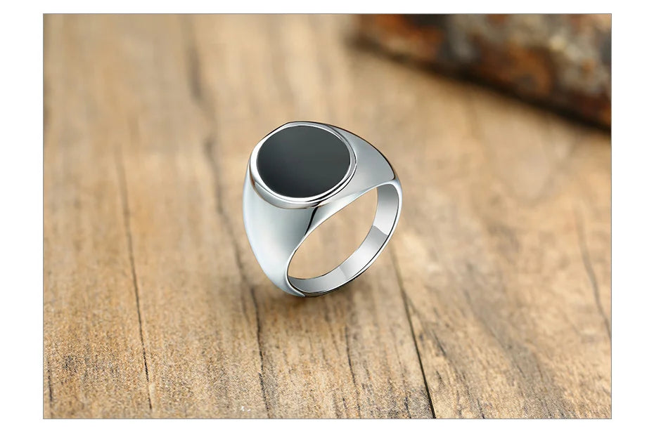 خاتم رجالي - خاتم Vnox مربع الشكل من الفولاذ المقاوم للصدأ