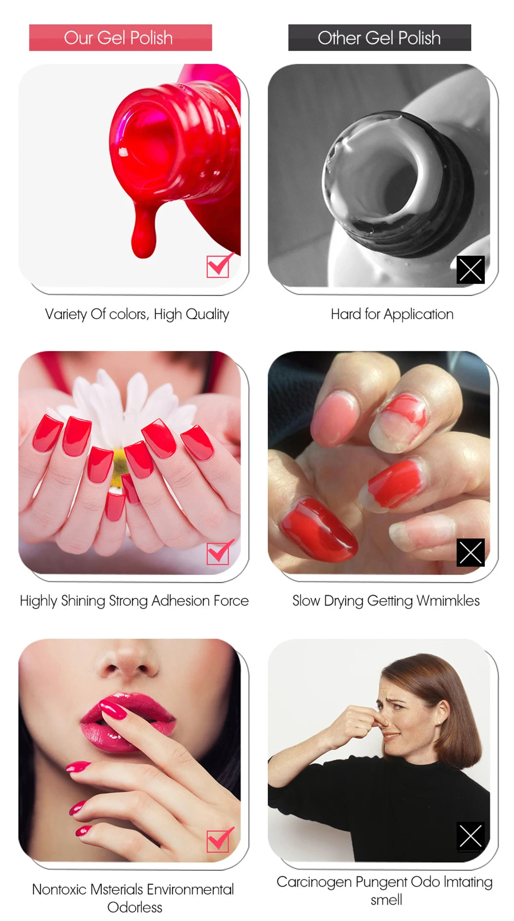 مجموعة طلاء أظافر جل مغناطيسية على شكل عين القطة - 6 ألوان طلاء جل LED بالأشعة فوق البنفسجية