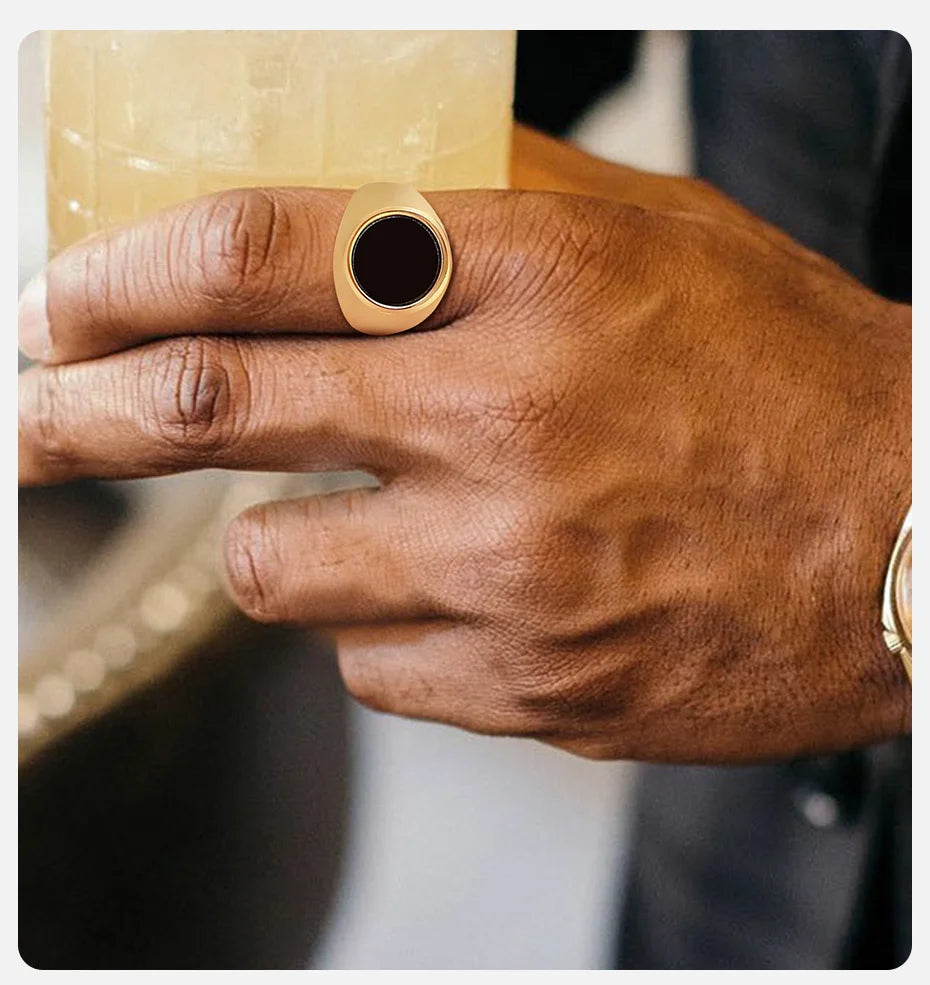 خاتم رجالي - خاتم Vnox مربع الشكل من الفولاذ المقاوم للصدأ