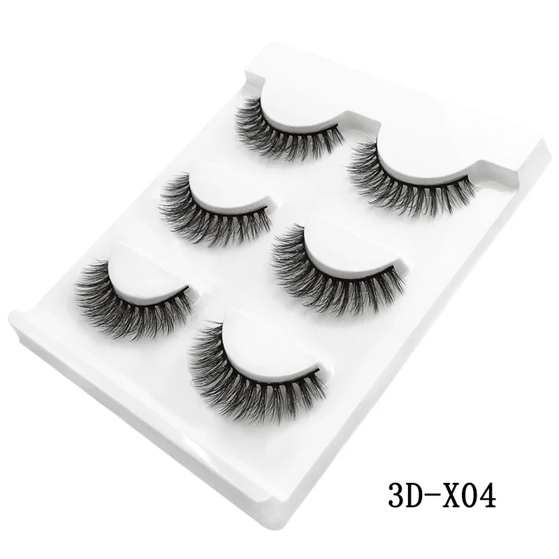 Faux cils 3D en vison - Extensions de cils naturelles et douces (10 boîtes)
