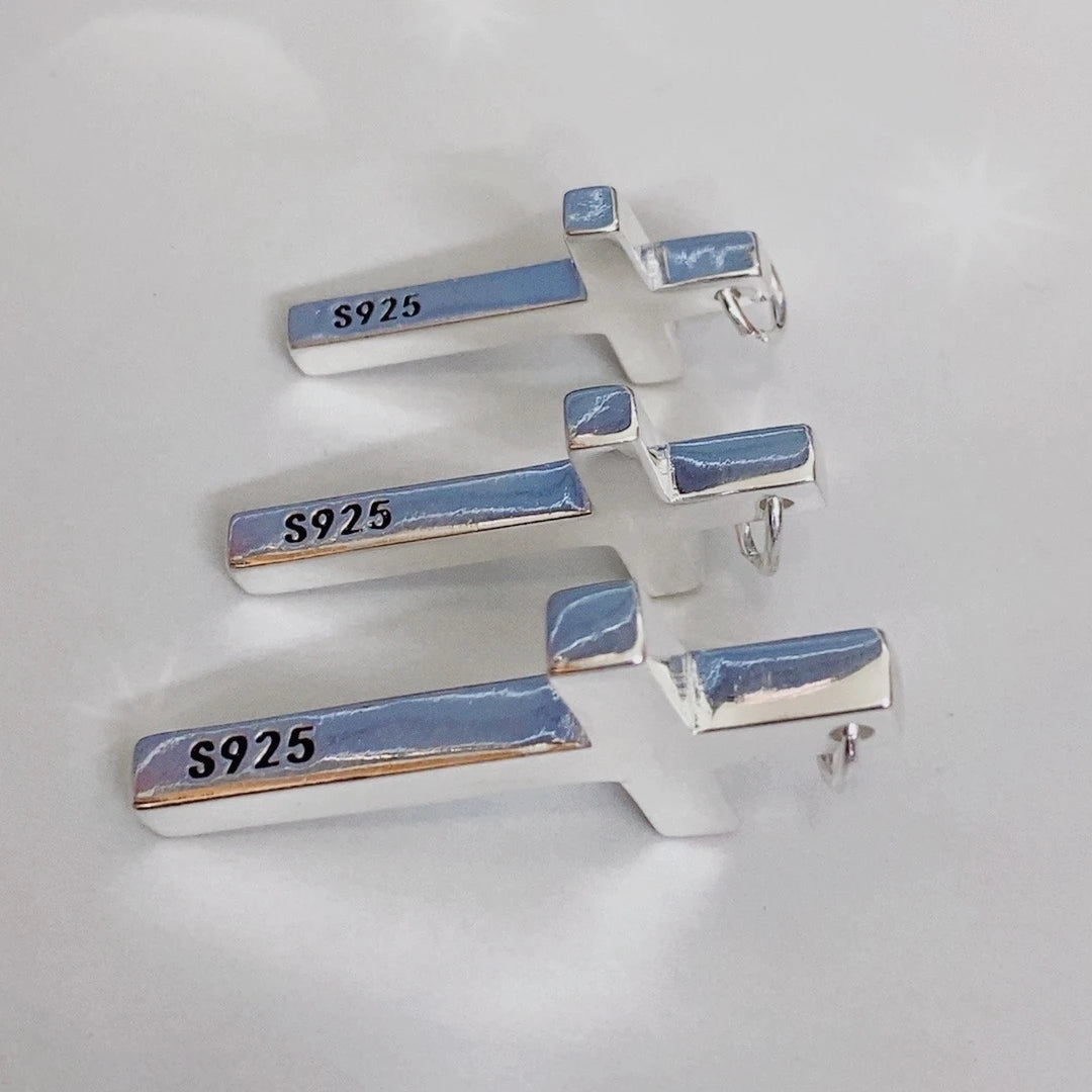 Pendentif Croix - Collier Jésus-Christ en argent sterling 925