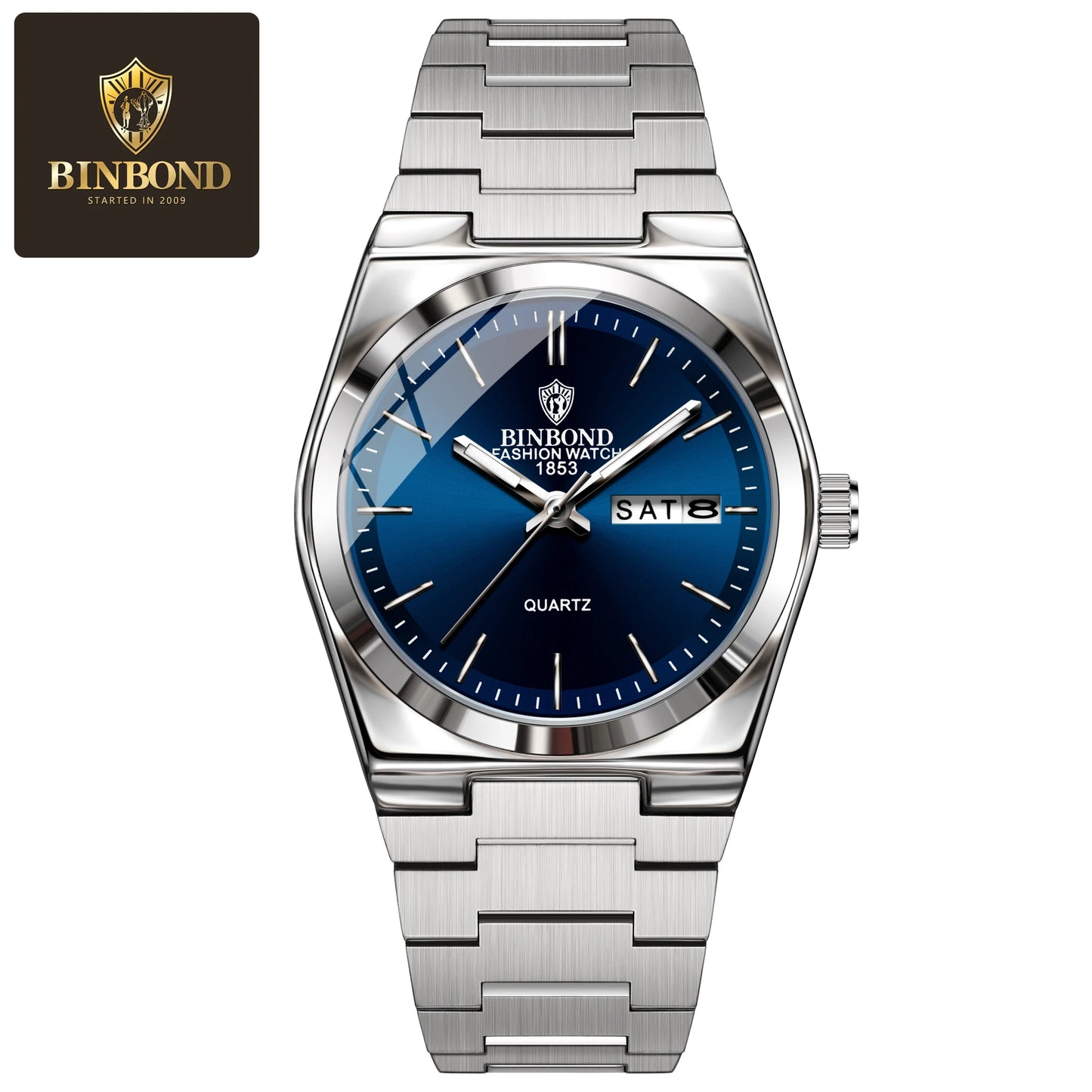 Montre femme BINBOND 103 - Montre à quartz ultra-mince à double calendrier