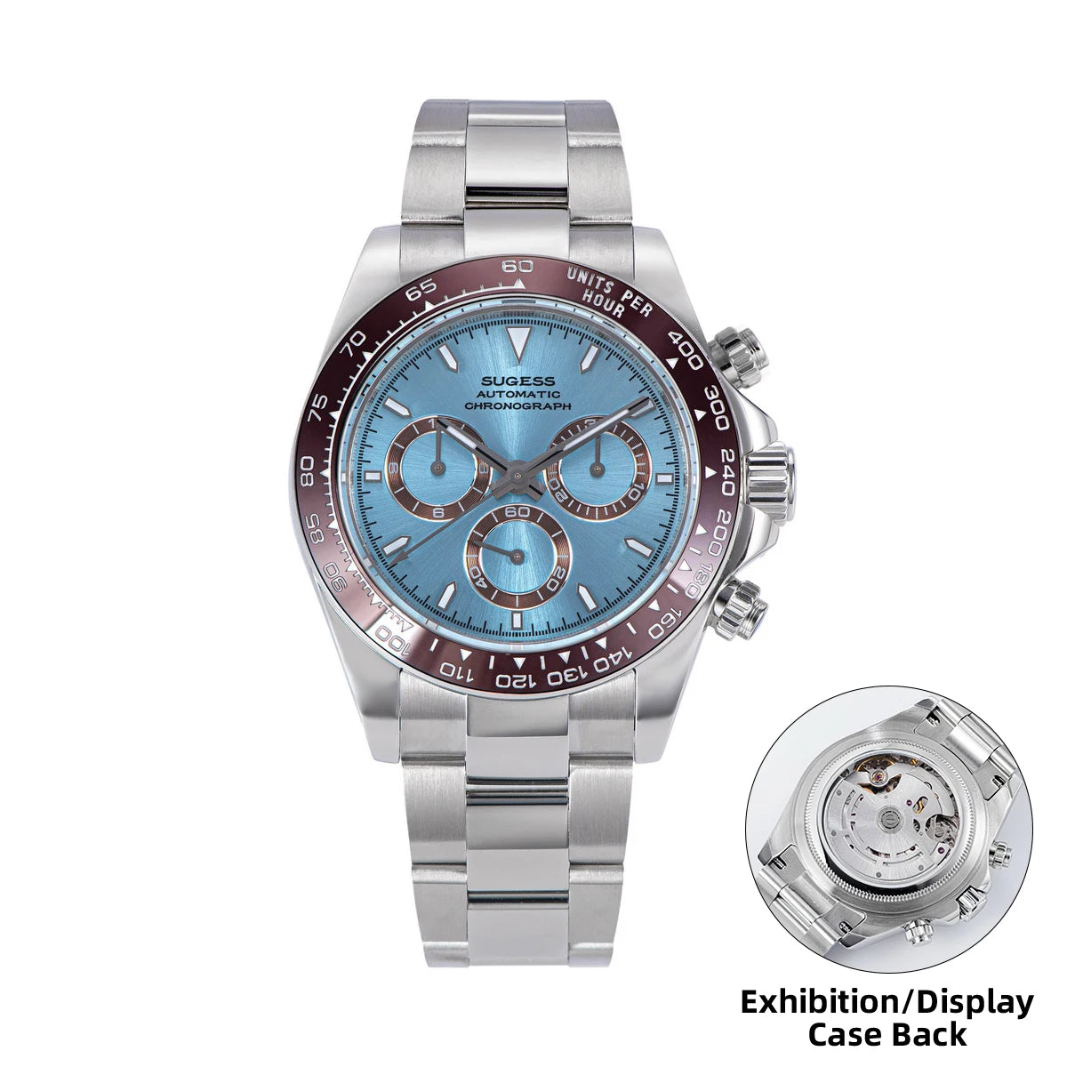 Montre homme Sugess Panda Diver Chronograph, mouvement automatique Paon SL-4801, montre-bracelet mécanique de luxe étanche, nouveauté 2024