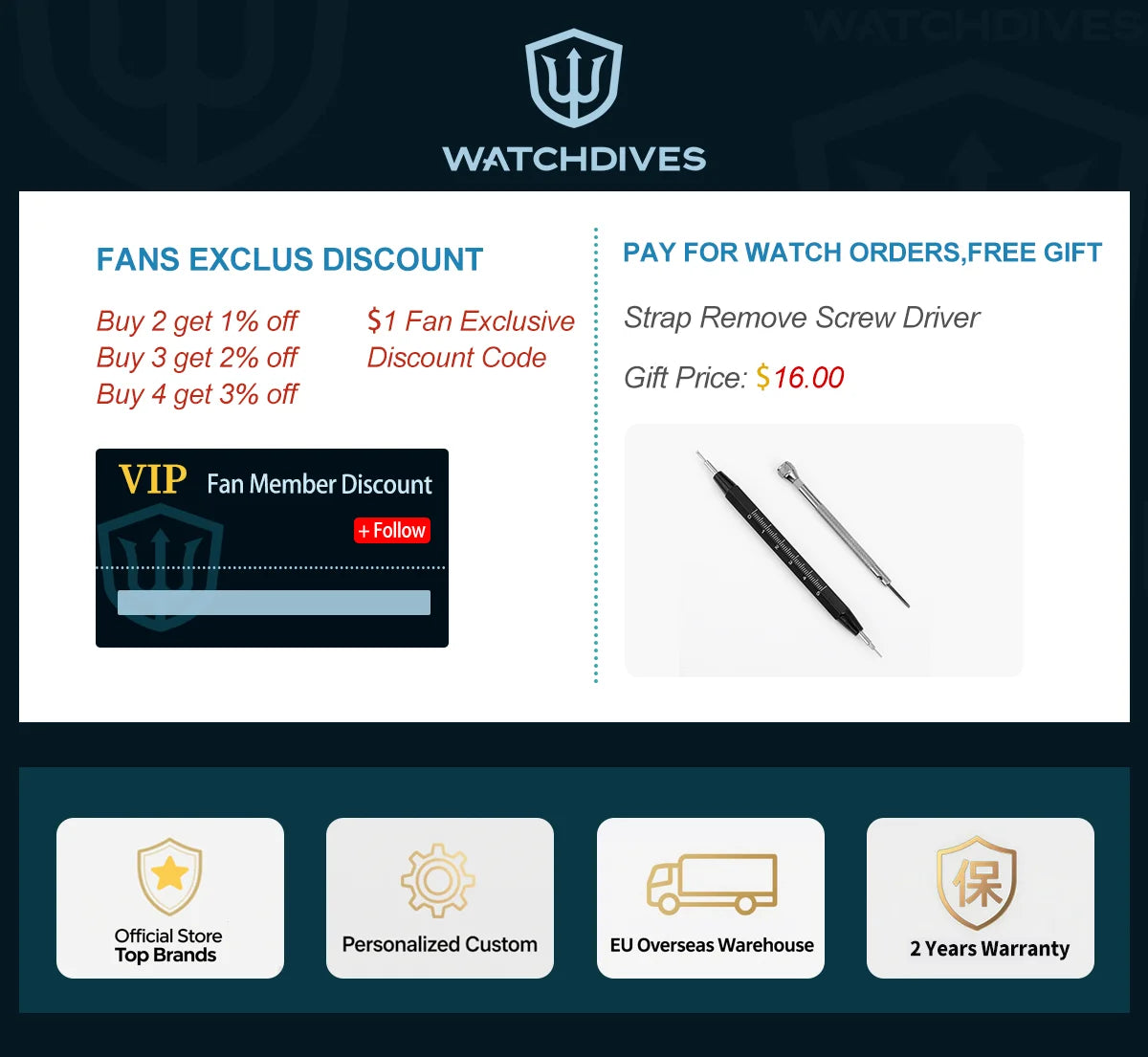 Montre Watchdives WD1863 à quartz, mouvement chronographe VK63, verre saphir bombé, étanche à 10 bar, luminescente, 39 mm, style vintage