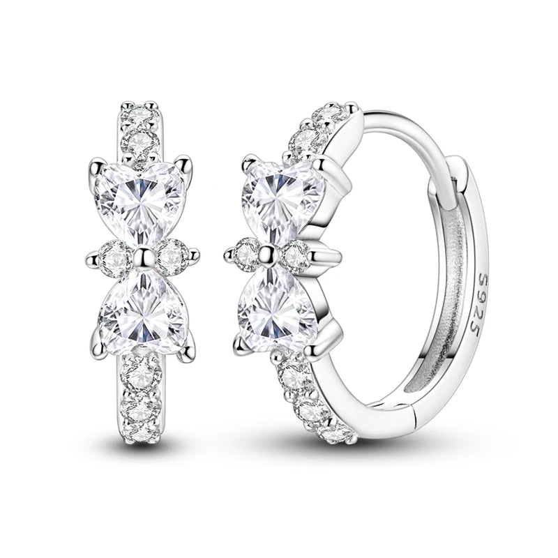 Boucles d'oreilles créoles en argent sterling 925 - Cadeau de mariage et de fiançailles