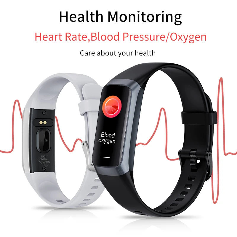 LIGE Smart Bracelet - 1.1" AMOLED Heart Rate Waterproof Body Temperature Tracker