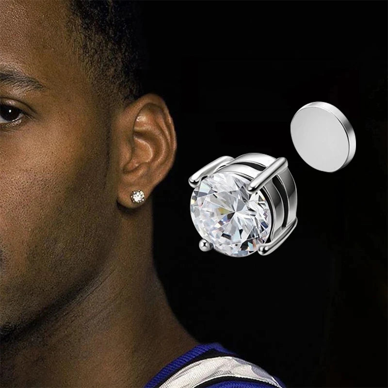 أقراط مغناطيسية - أقراط كريستالية غير قابلة للثقب من الزركون