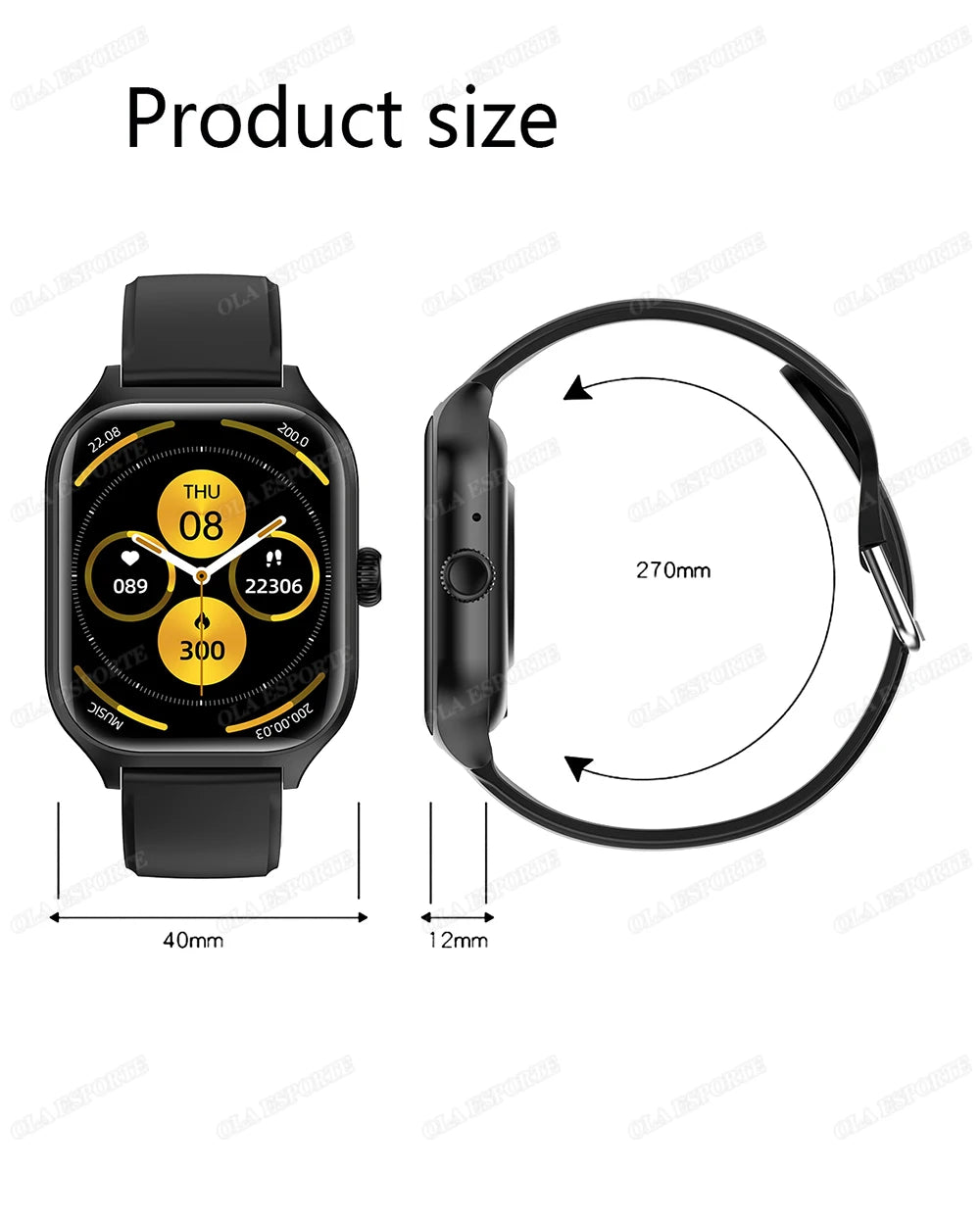 Outdoor Smart Watch - 2.01" HD Heart Rate Bluetooth Calls GPS Waterproof DIY
