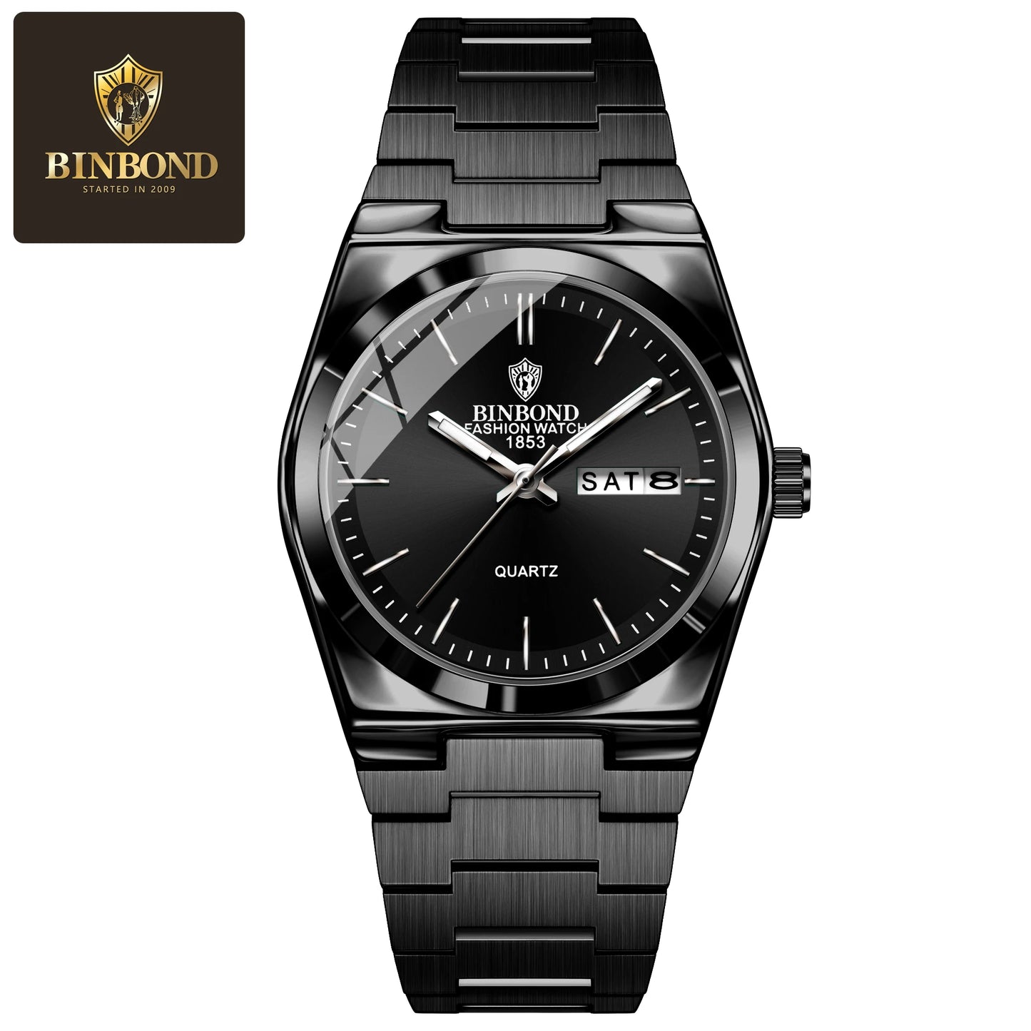 Montre femme BINBOND 103 - Montre à quartz ultra-mince à double calendrier