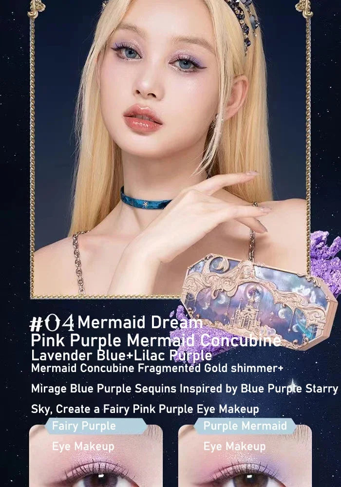 لوحة ظلال العيون مونلايت ميرميد - 8 ألوان لامعة غير لامعة