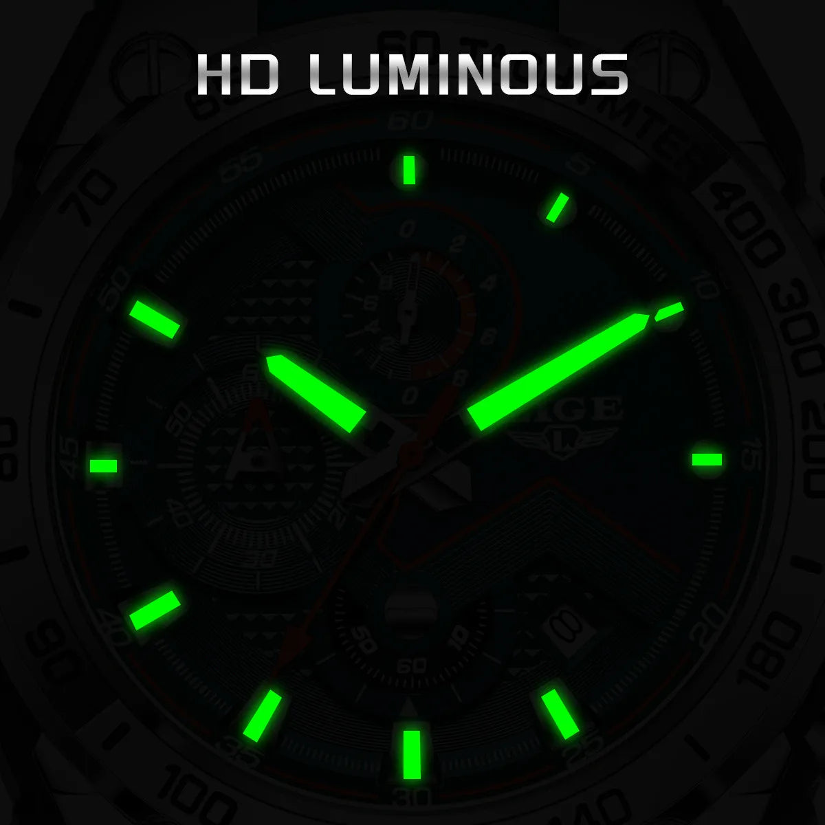 ساعة LIGE الجديدة للرجال متعددة الوظائف بحزام من السيليكون مقاومة للماء وتقويم مضيء وساعات كوارتز رياضية أنيقة للرجال