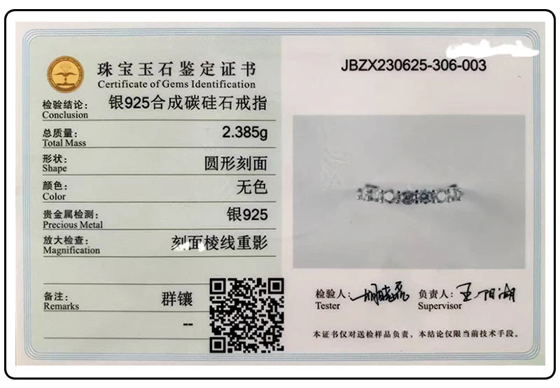 Alliance en moissanite - Bague assortie en argent 925 et diamants