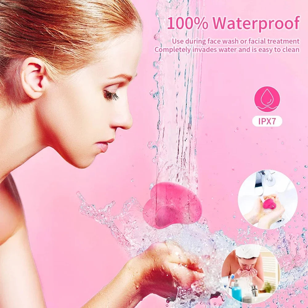 جهاز تدليك صغير للوجه والعين - أداة للعناية بالبشرة قابلة لإعادة الشحن عبر USB