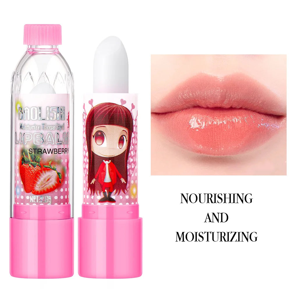 مجموعة مرطب شفاه لطيفة على شكل زجاجة - 24 قطعة مرطبة للشفاه بنكهات مختلفة