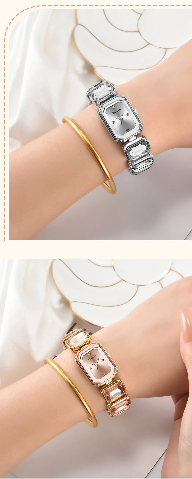 2024 Women's Watch - Luxury Diamond Rose Gold Bracelet Watch