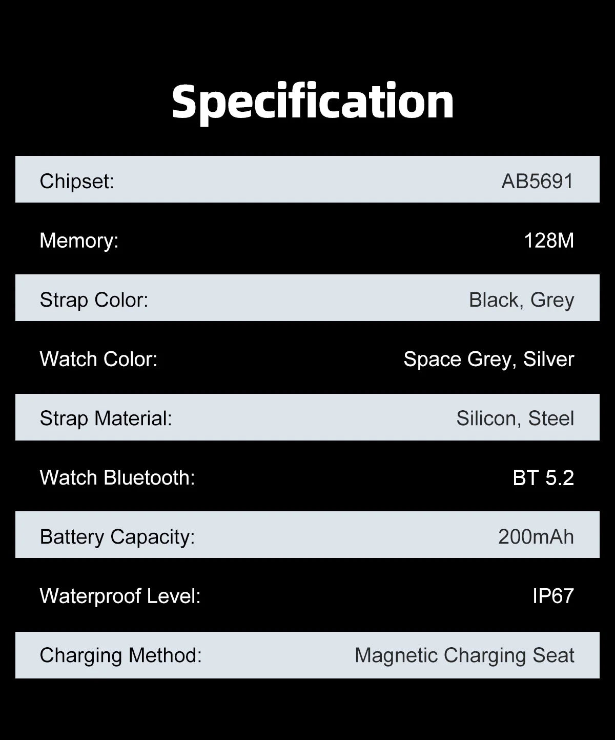 LIGE Ultra Thin Smart Watch - 1.96" AMOLED Curved Display BT Call Heart Rate