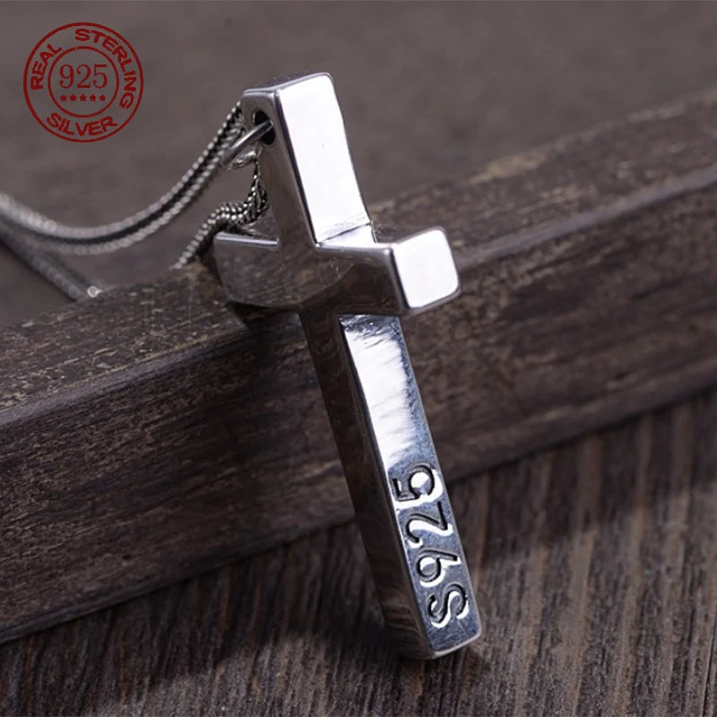 Pendentif Croix - Collier Jésus-Christ en argent sterling 925