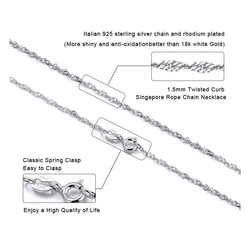 قلادة من سلسلة حبل ملتوية ذهبية - قلادة من الفضة الاسترلينية عيار 925 مطلية بالذهب عيار 14 قيراطًا