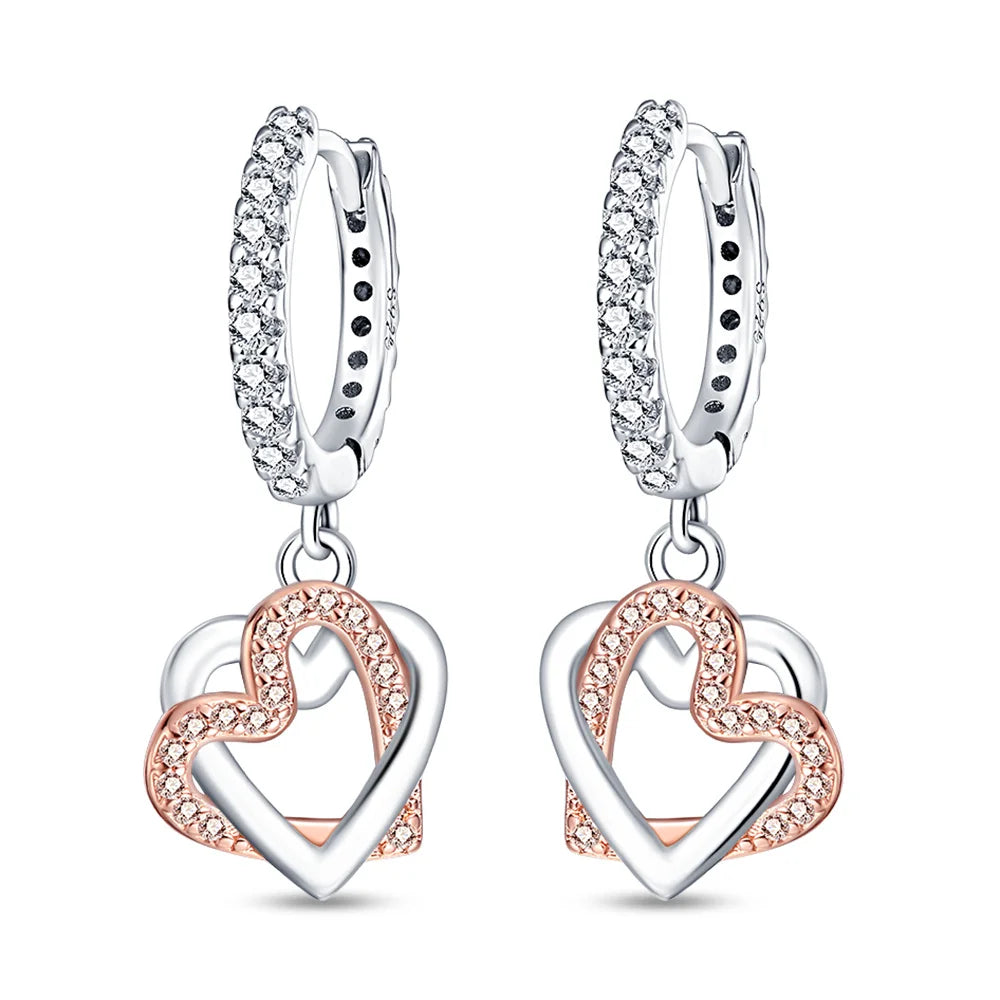 Boucles d'oreilles créoles en argent sterling 925 - Cadeau de mariage et de fiançailles