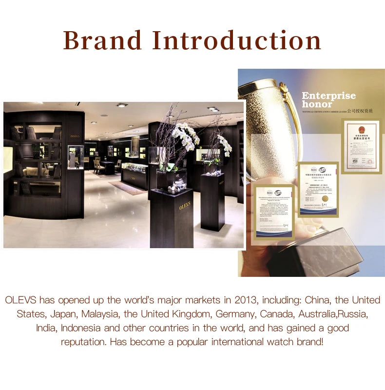 ساعة OLEVS 9987 النسائية - ساعة مربعة مقاومة للماء بسوار فولاذي