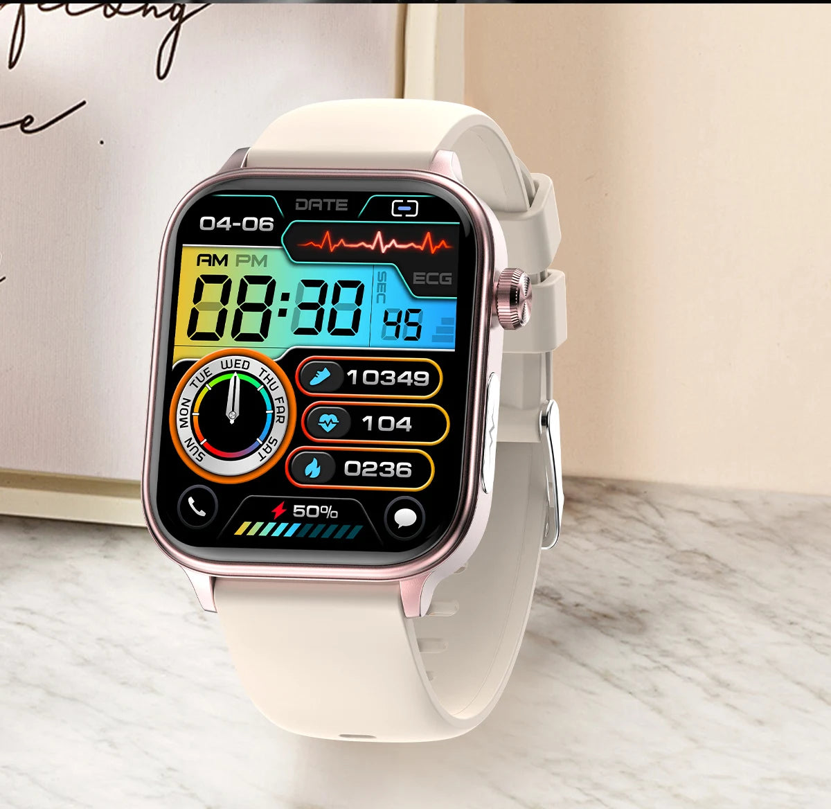 Smart Watch 2025 - ECG+PPG Blood Pressure Blood Lipid Uric Acid Menstrual Tracker