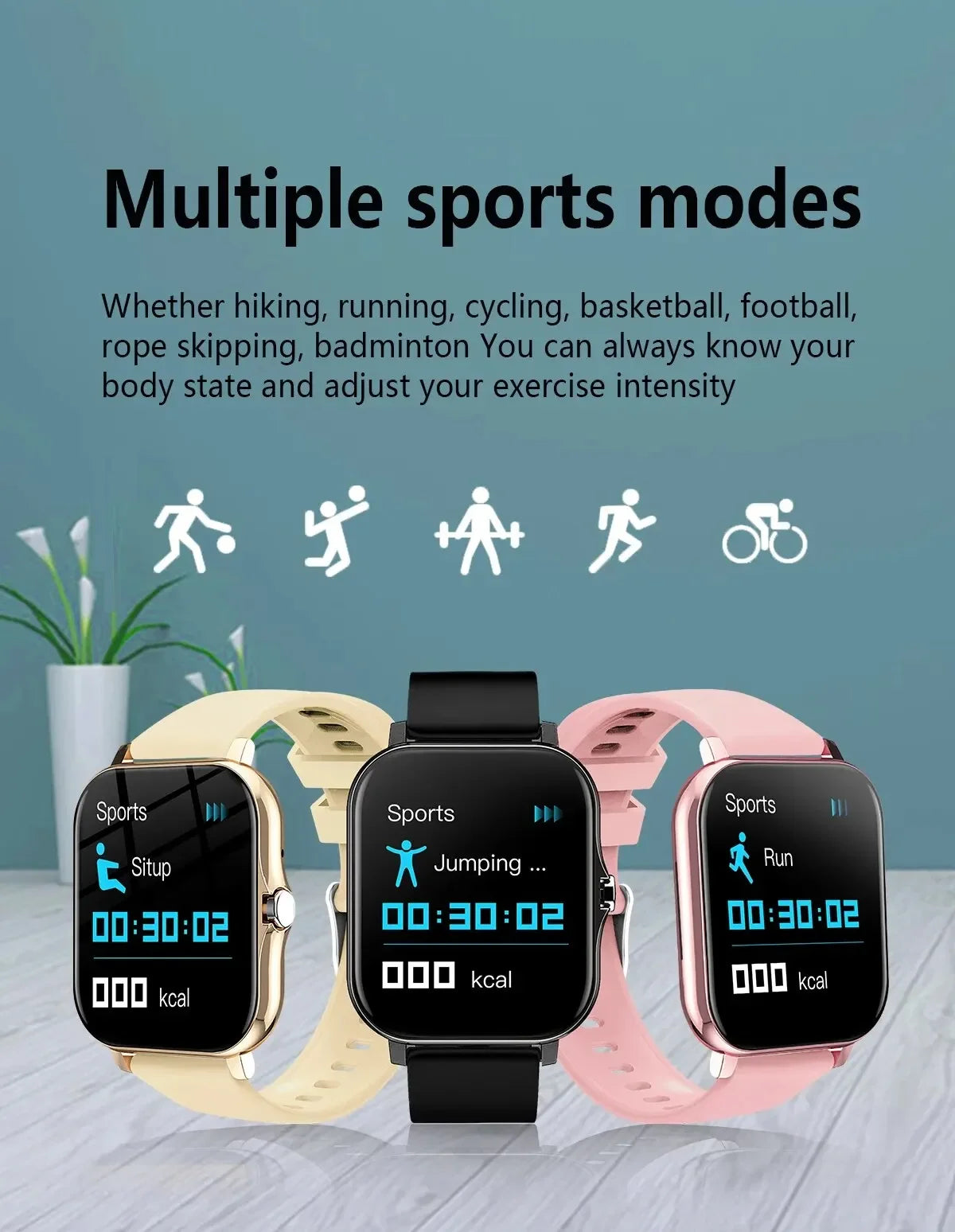 LAXASFIT Smart Watch - Sports Fitness Bluetooth Calls Digital Smartwatch