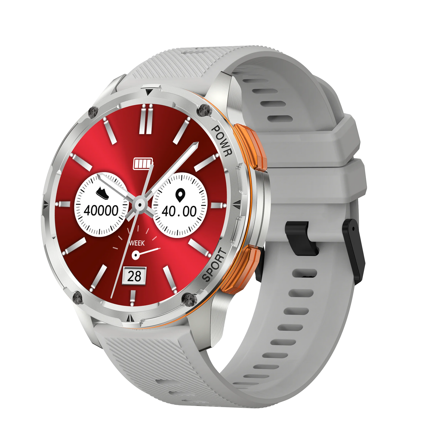 Fashion amoled smart watch AK59 Luxury BT call 400mah large battery rubber metal strap Ladies watches sports AK59 smartwatch