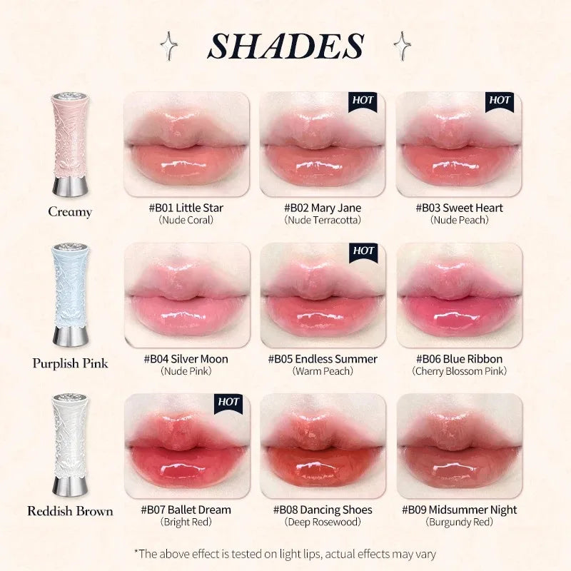 Gloss à lèvres teinté à l'huile - Maquillage hydratant végan pour les lèvres