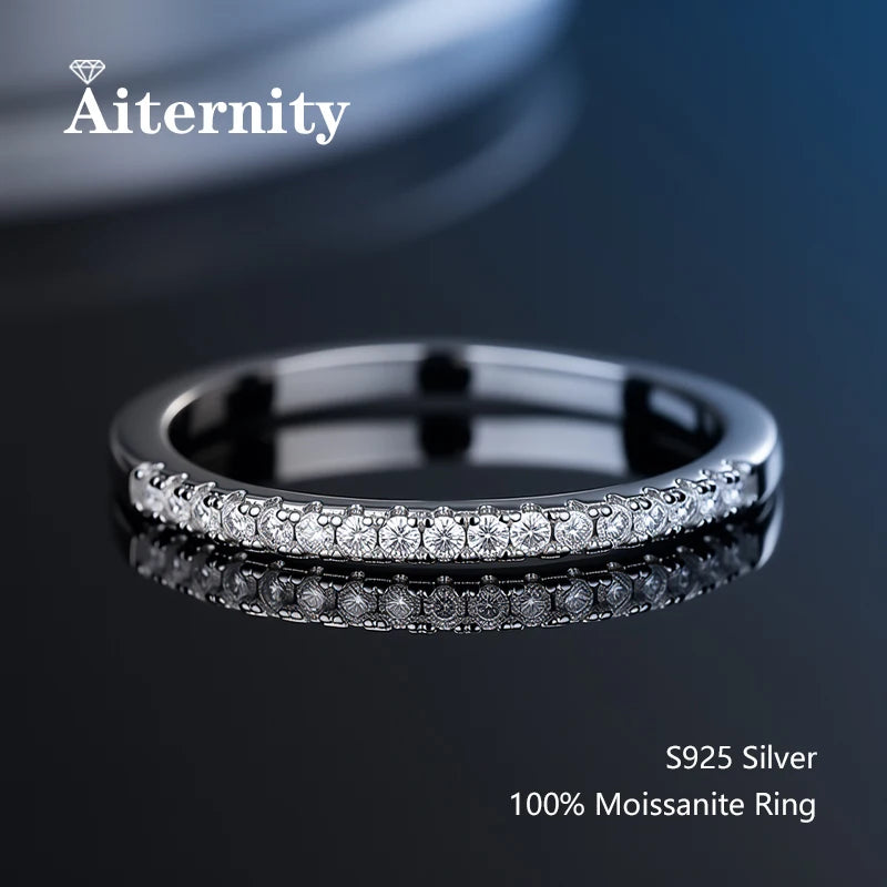 خاتم ذيل من الموزانيت - فضة إسترليني عيار 925 مع شهادة GRA