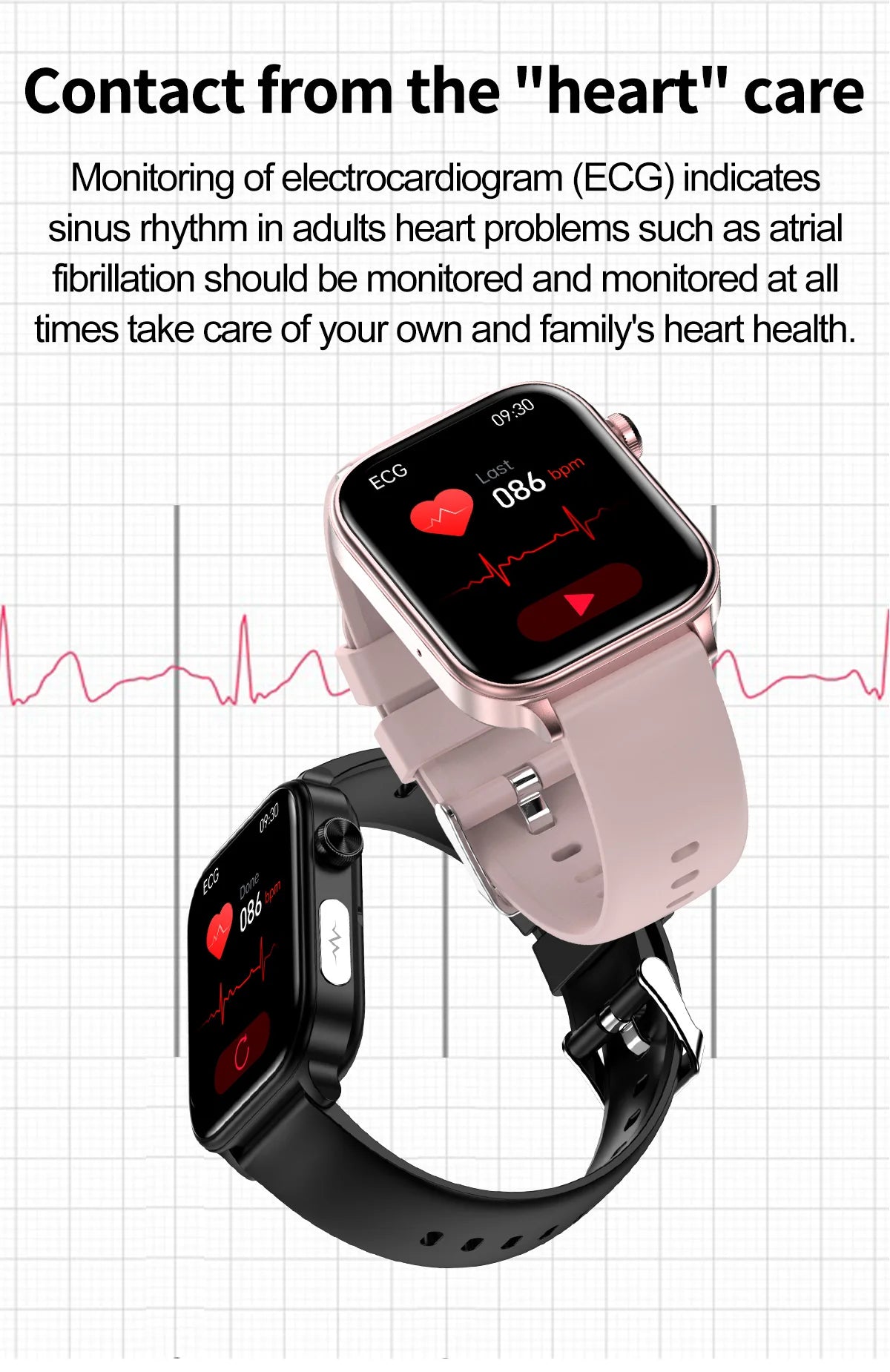 Smart Watch 2025 - ECG+PPG Blood Pressure Blood Lipid Uric Acid Menstrual Tracker