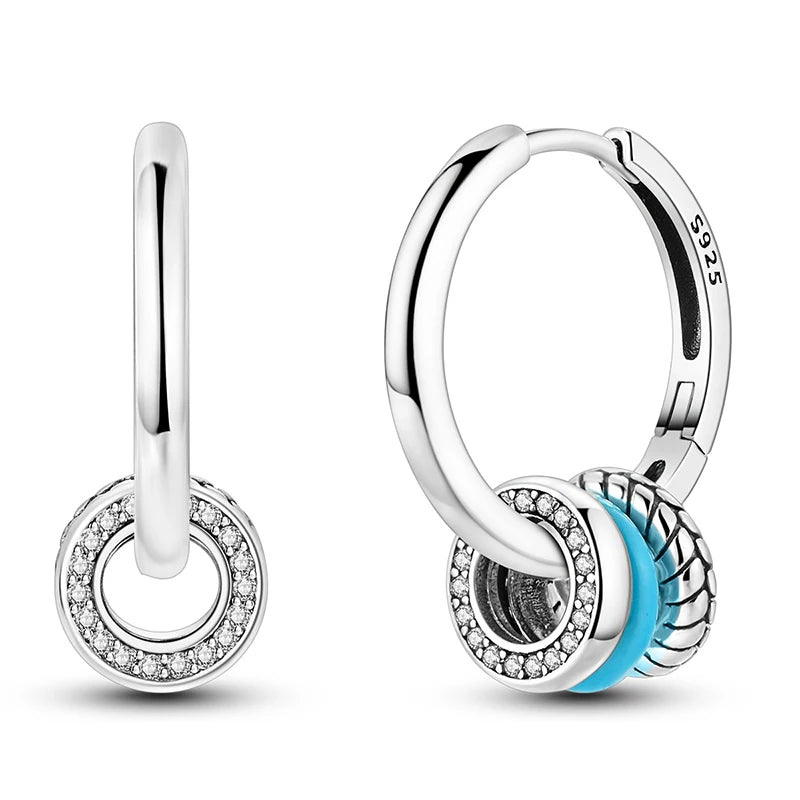 Boucles d'oreilles créoles en argent sterling 925 - Cadeau de mariage et de fiançailles