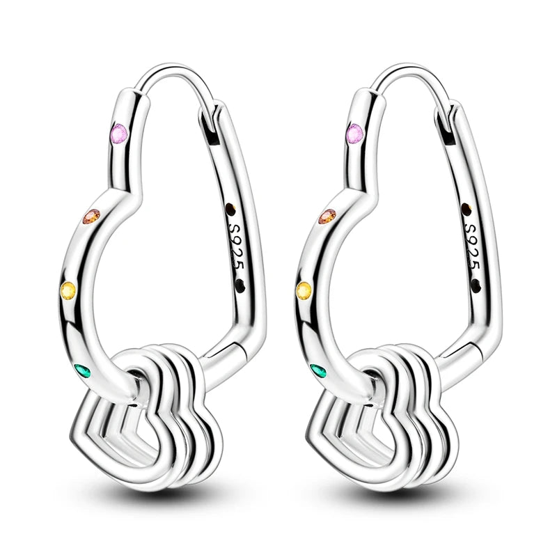 Boucles d'oreilles créoles en argent sterling 925 - Cadeau de mariage et de fiançailles