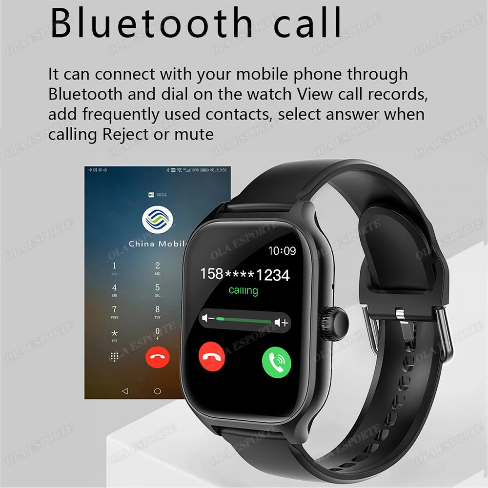 Outdoor Smart Watch - 2.01" HD Heart Rate Bluetooth Calls GPS Waterproof DIY