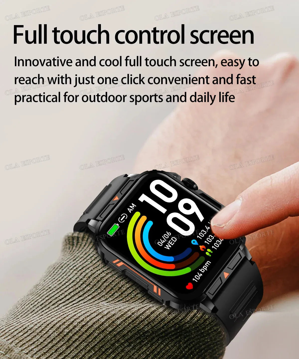 Military Smart Watch 2025 - Health Monitor Bluetooth Call IP68 Waterproof Fitness