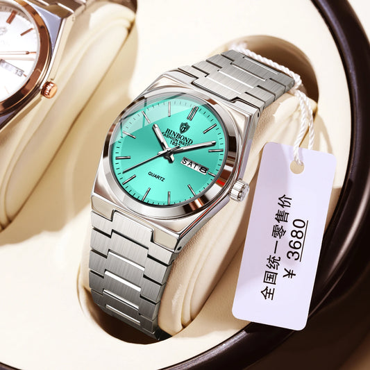 Montre femme BINBOND 103 - Montre à quartz ultra-mince à double calendrier