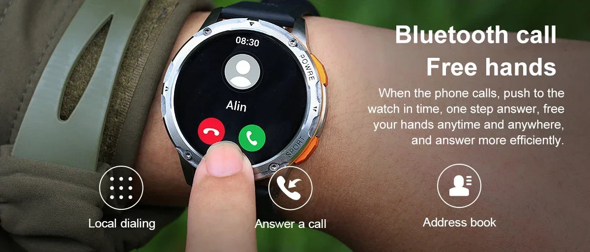 Fashion amoled smart watch AK59 Luxury BT call 400mah large battery rubber metal strap Ladies watches sports AK59 smartwatch