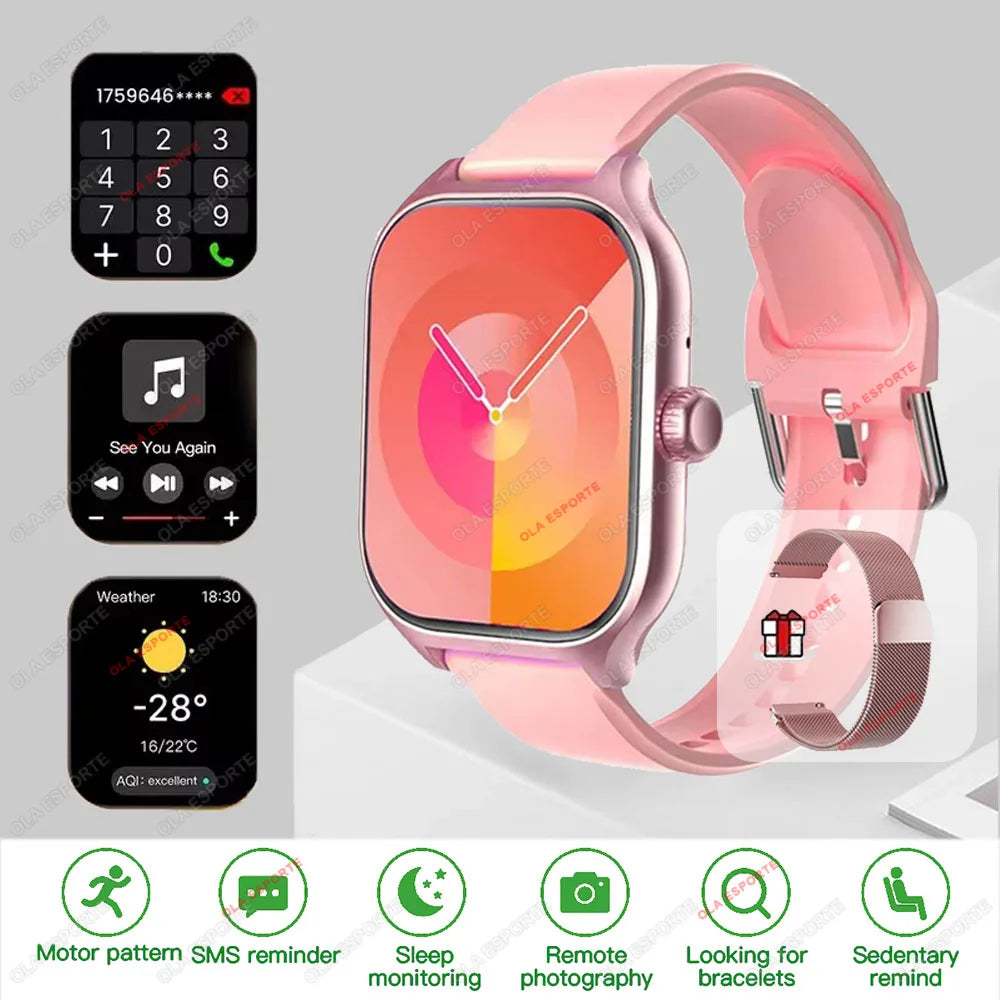 Outdoor Smart Watch - 2.01" HD Heart Rate Bluetooth Calls GPS Waterproof DIY