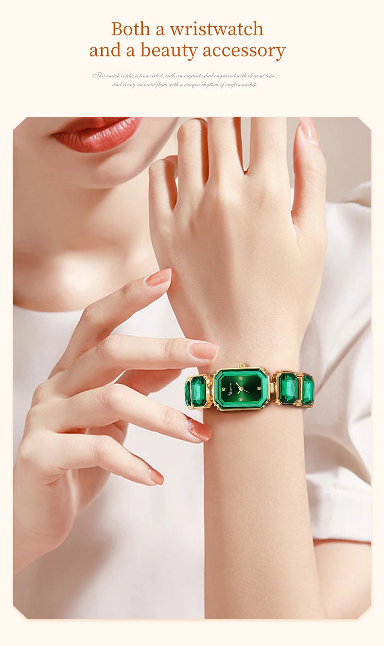 2024 Women's Watch - Luxury Diamond Rose Gold Bracelet Watch